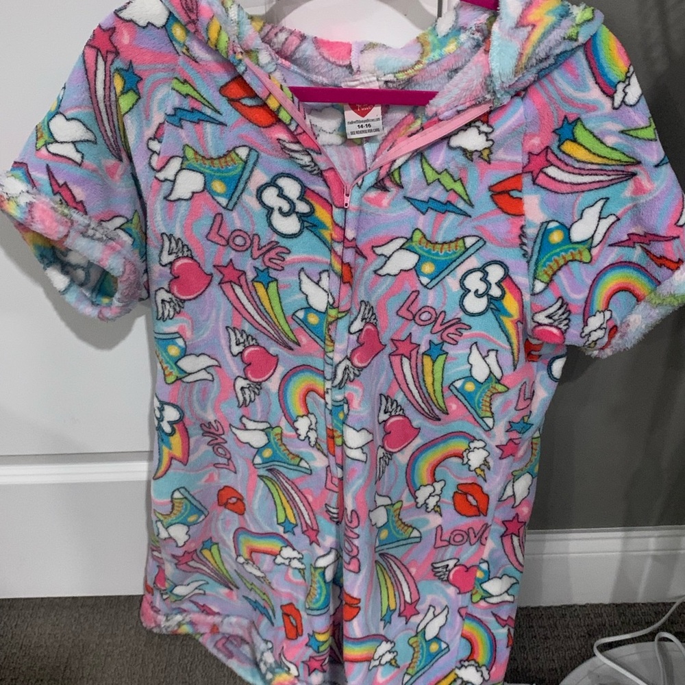 Kids Plush Romper Pajamas